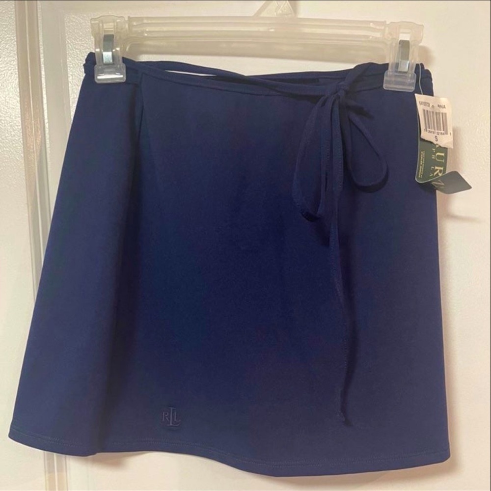 SOLD NWT Lauren Ralph Lauren Navy Swim Wear Wrap Skirt Sz S